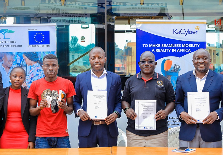 Kiira Motors and Kalita Expeditions formalize relationship with KaCyber Technologies to ensure a green travel experience in Kampala